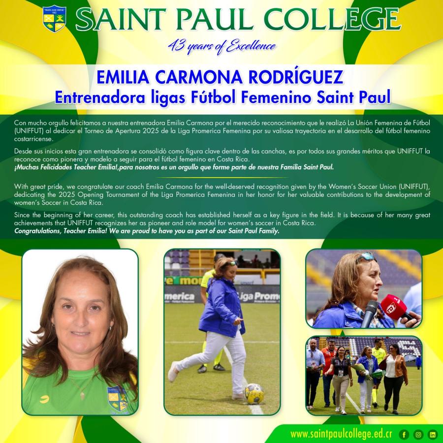 Reconocimiento Entrenadora Emilia Carmona - Fútbol Femenino